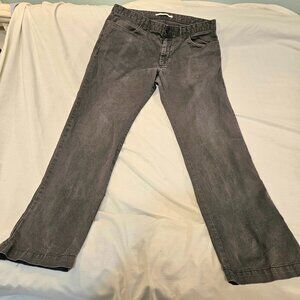Calvin Klein Slim Fit Black Pants Men 34x32 Casual Cotton Elastane 4 Pocket Flat